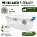 6 Qt Isopod Enclosure with 2” Ventilation | Locking Lid | Bioactive Terrarium Habitat