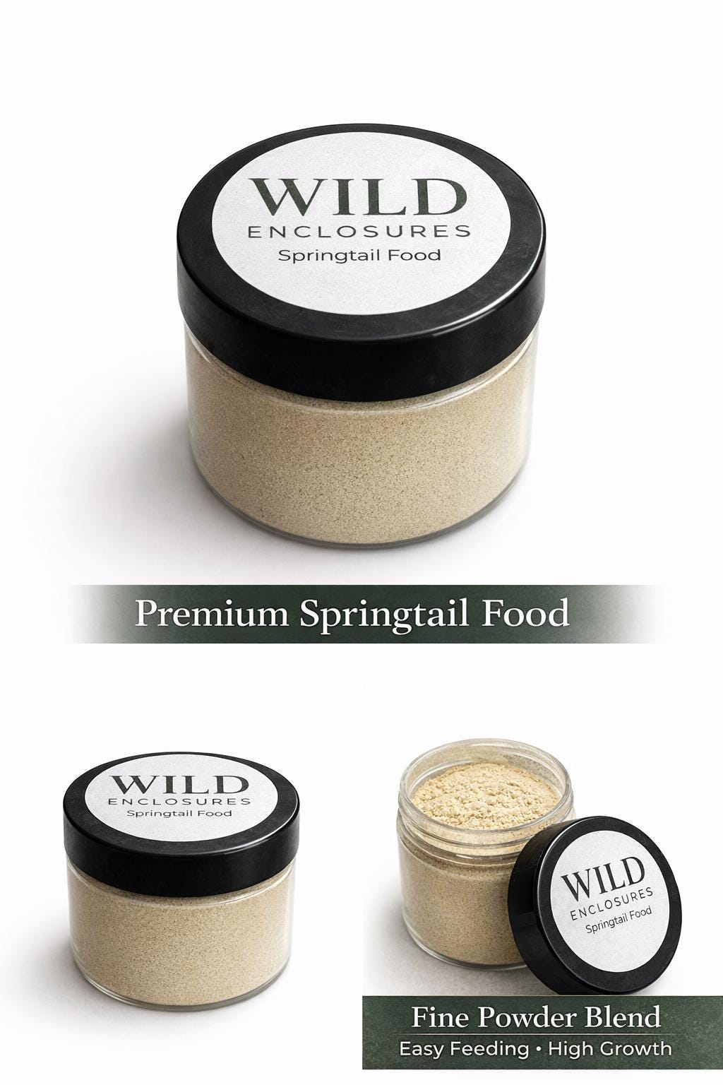 Springtail Food Powder for Bioactive Terrarium & Isopod Cultures